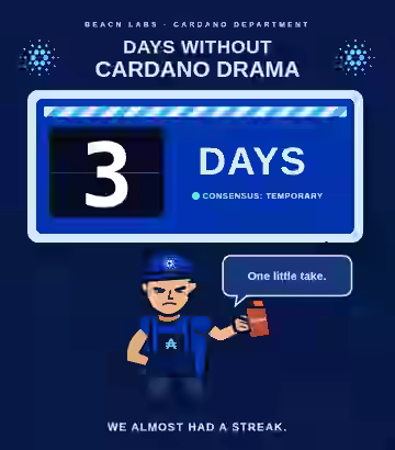 Days Without Cardano Drama